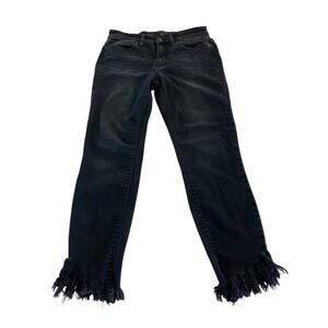 Judy Blue Skinny Jeans Black with Raw Hem Size 5 /27